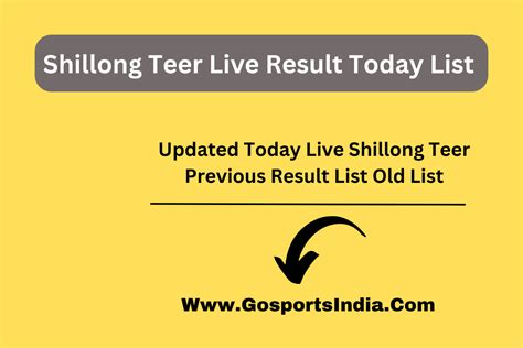 teer result list shillong|shillong night teer result today.